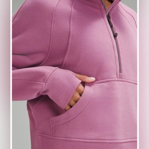 Lululemon Scuba Oversized Funnel-Neck Half Zip in Velvet Dust Size XS/S - Picture 6 of 12
